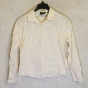 Harley Davidson white button up shirt size large